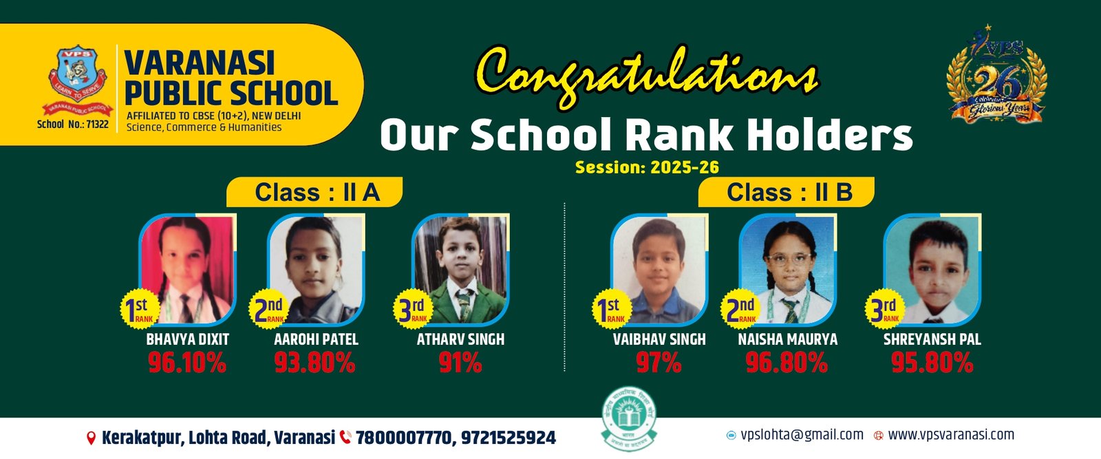 Session:2025-26 Rankers Result Banner 5