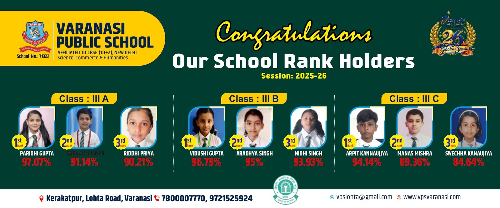 Session:2025-26 Rankers Result Banner 6